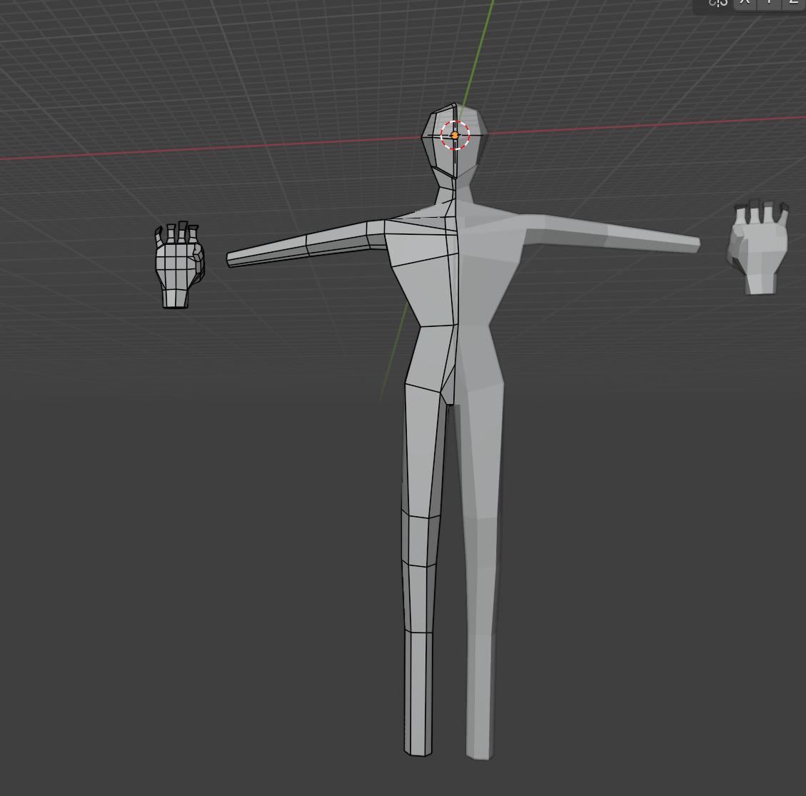 Full body wireframe